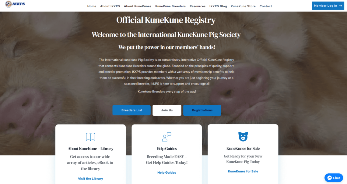 International KuneKune pig society